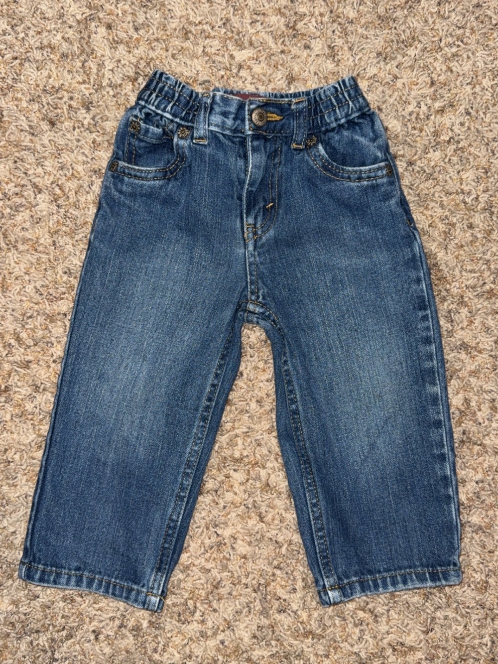 Y2K Levi’s Kids Jeans Size 18m Elastic Back 2009 Blue Denim Vintage